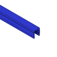 MODULAR SOLUTIONS PVC COVER PROFILE&lt;BR&gt;30 SERIES BLUE, 8&#39;